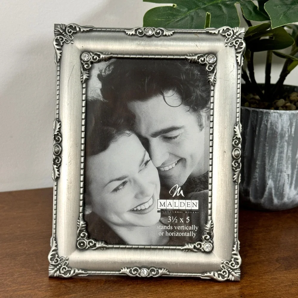 Malden Picture Frame 3.5 x 5 Photo Ornate Silver-Tone Tabletop